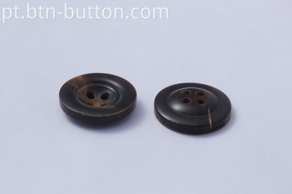 Horn buttons for suit vests